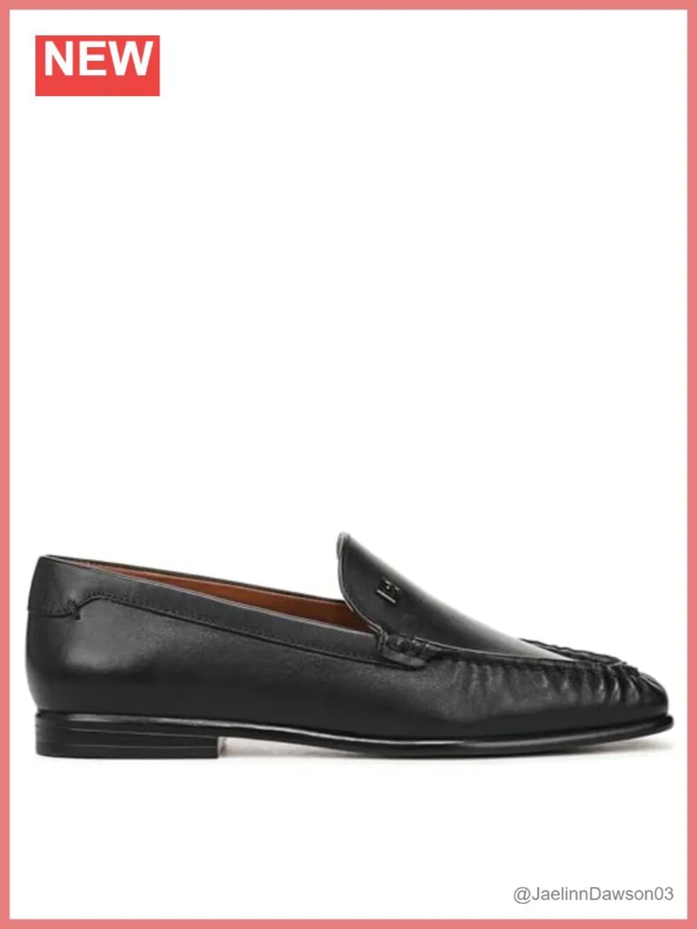 Women's Slip On Loafer Leather Square Toe Hand Stitch Low Heel